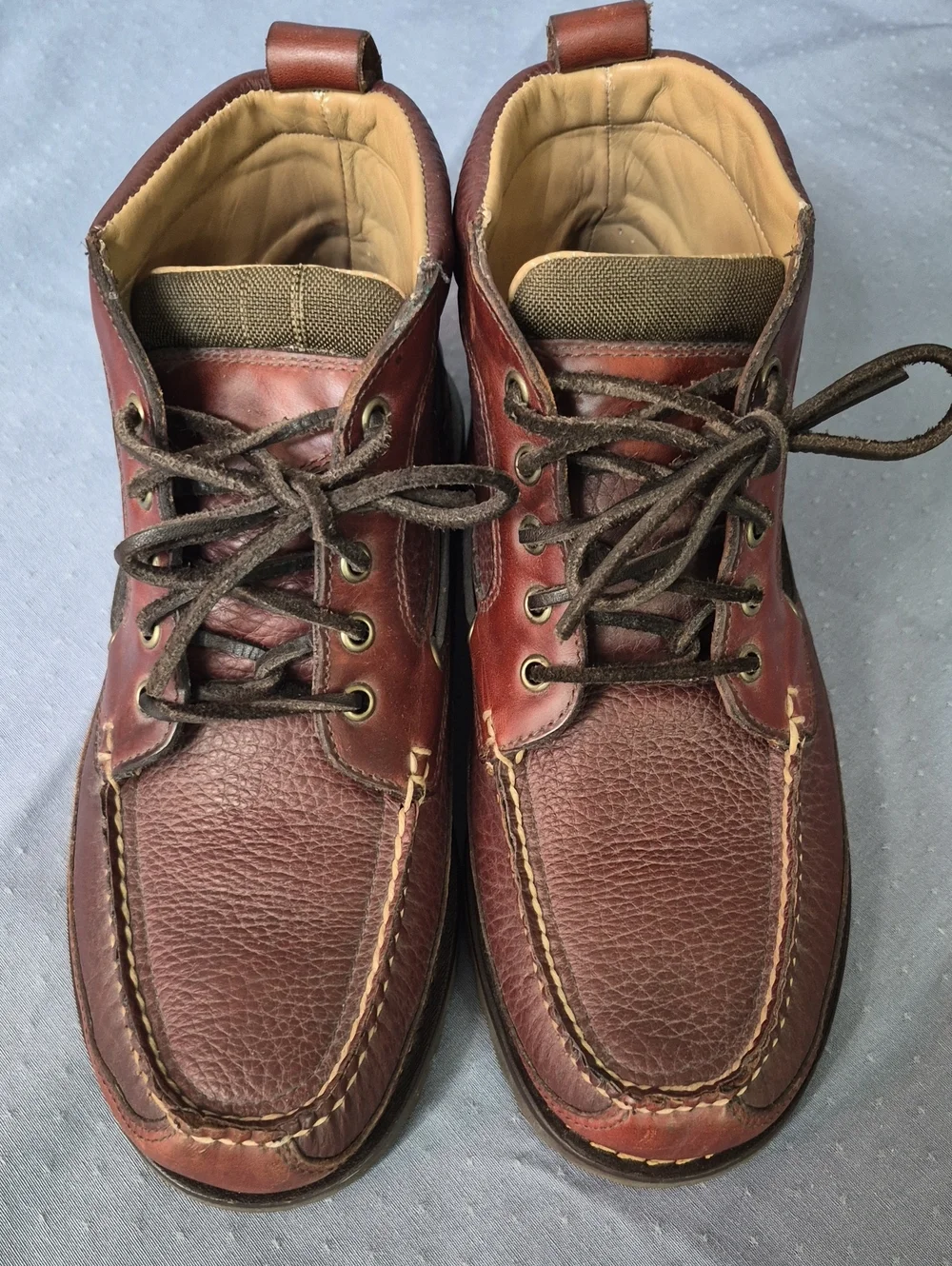 L.L. Bean Allagash Men's 8.5 Bison Leather Chukka Handsewn Boots